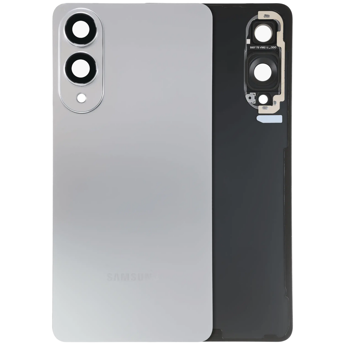 Back Cover Glass With Camera Lens For Samsung Galaxy S25 Edge 5G (Service Pack) (Titanium Silver)
