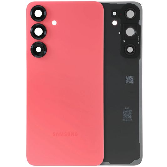 Back Cover Glass With Camera Lens For Samsung Galaxy S25 Plus 5G (Service Pack) (Coral Red)