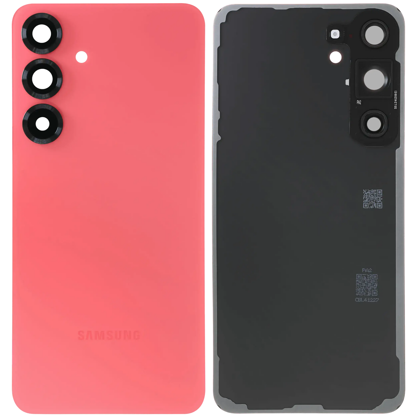 Back Cover Glass With Camera Lens For Samsung Galaxy S25 Plus 5G (Service Pack) (Coral Red)