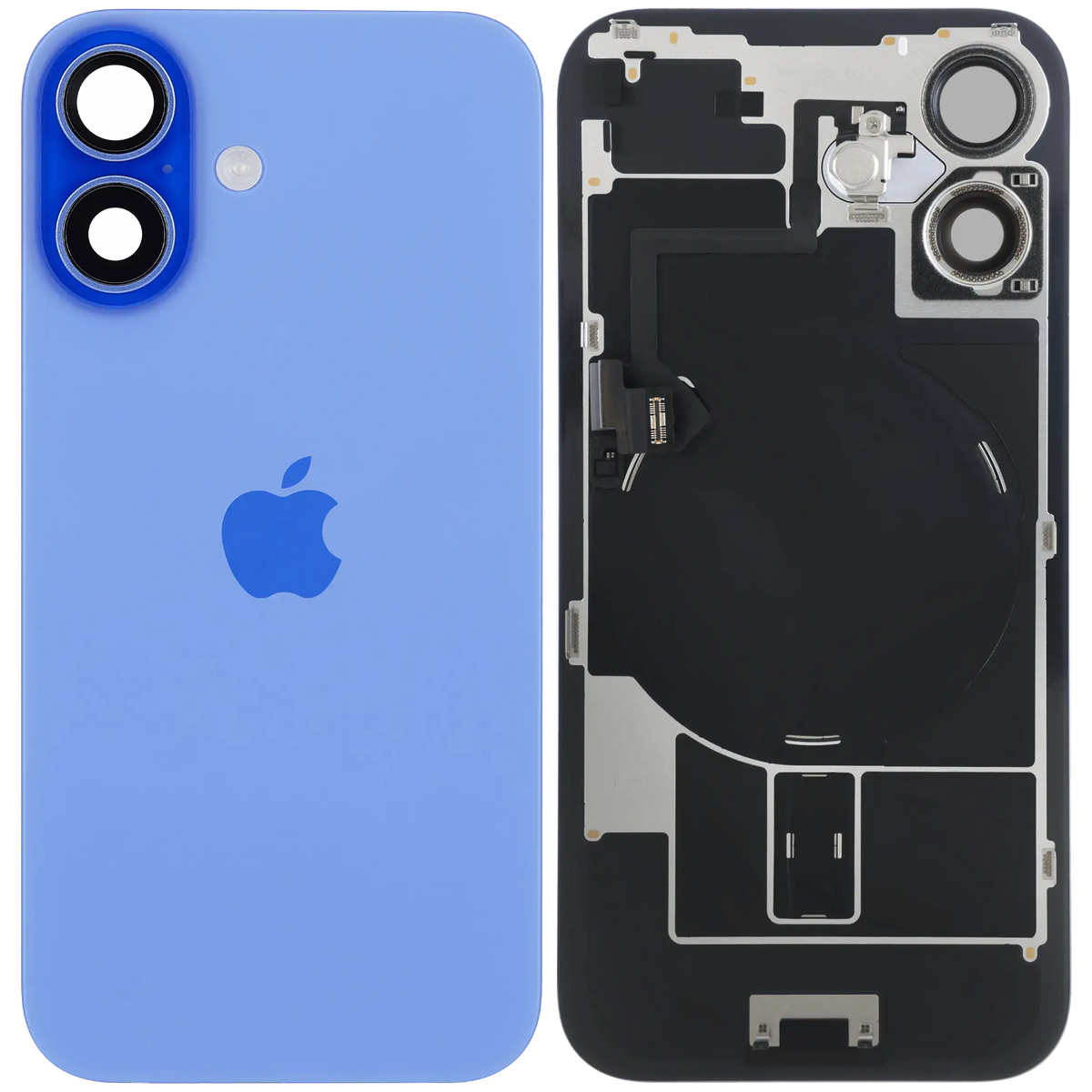 Back Glass w/ MagSafe Magnet & NFC & Flashlight Flex For iPhone 16 (Service Pack) (Ultramarine) — product photo 6