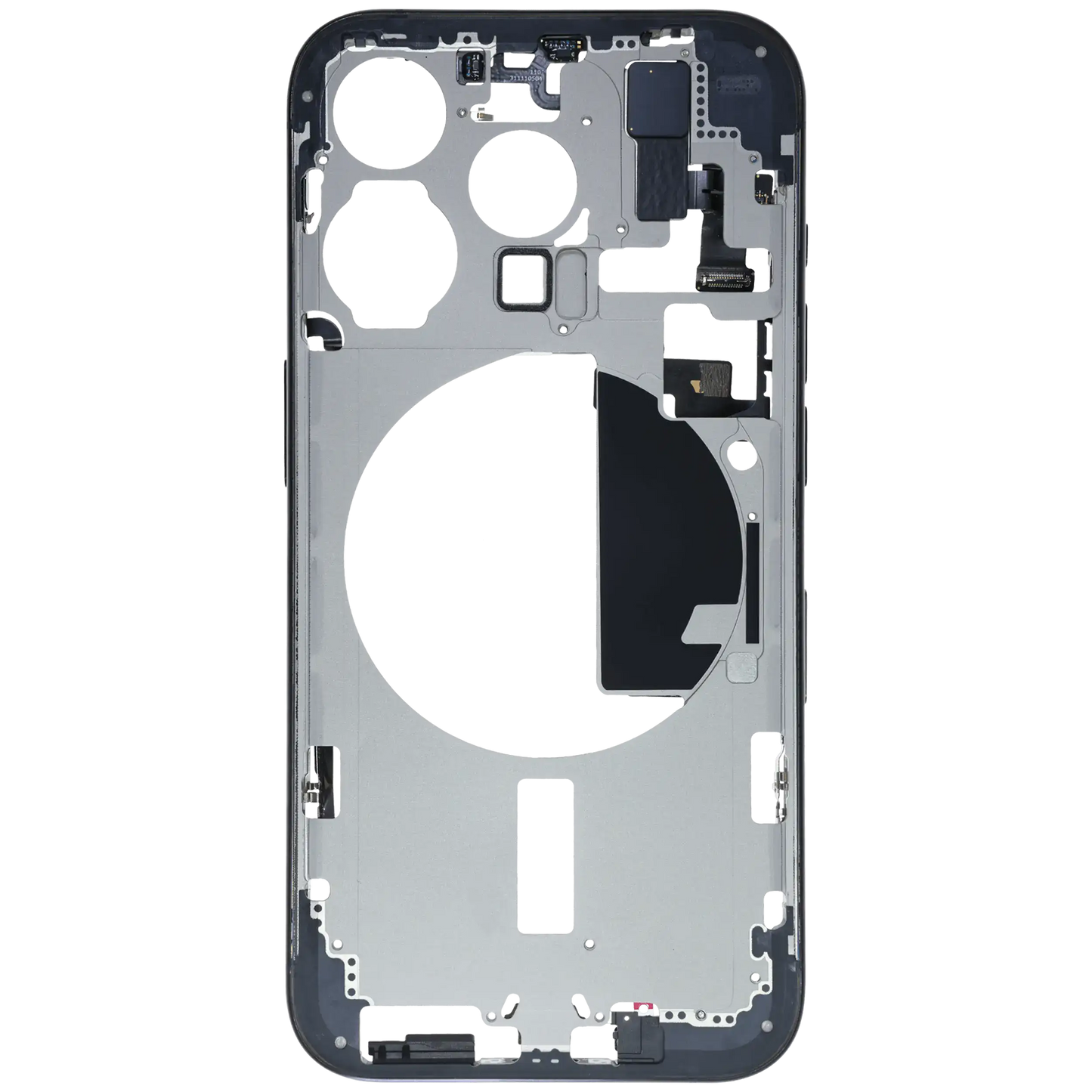 Mid-Frame Housing W/ Small Parts For iPhone 15 Pro (EU / Global Version) (Used OEM Pull: Grade C) (Blue Titanium)