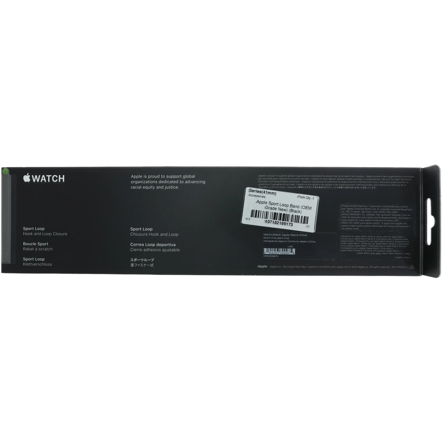 Apple Sport Loop Band For Apple Watch 41MM (OEM Brand New, Retail Packaging) (Black)
