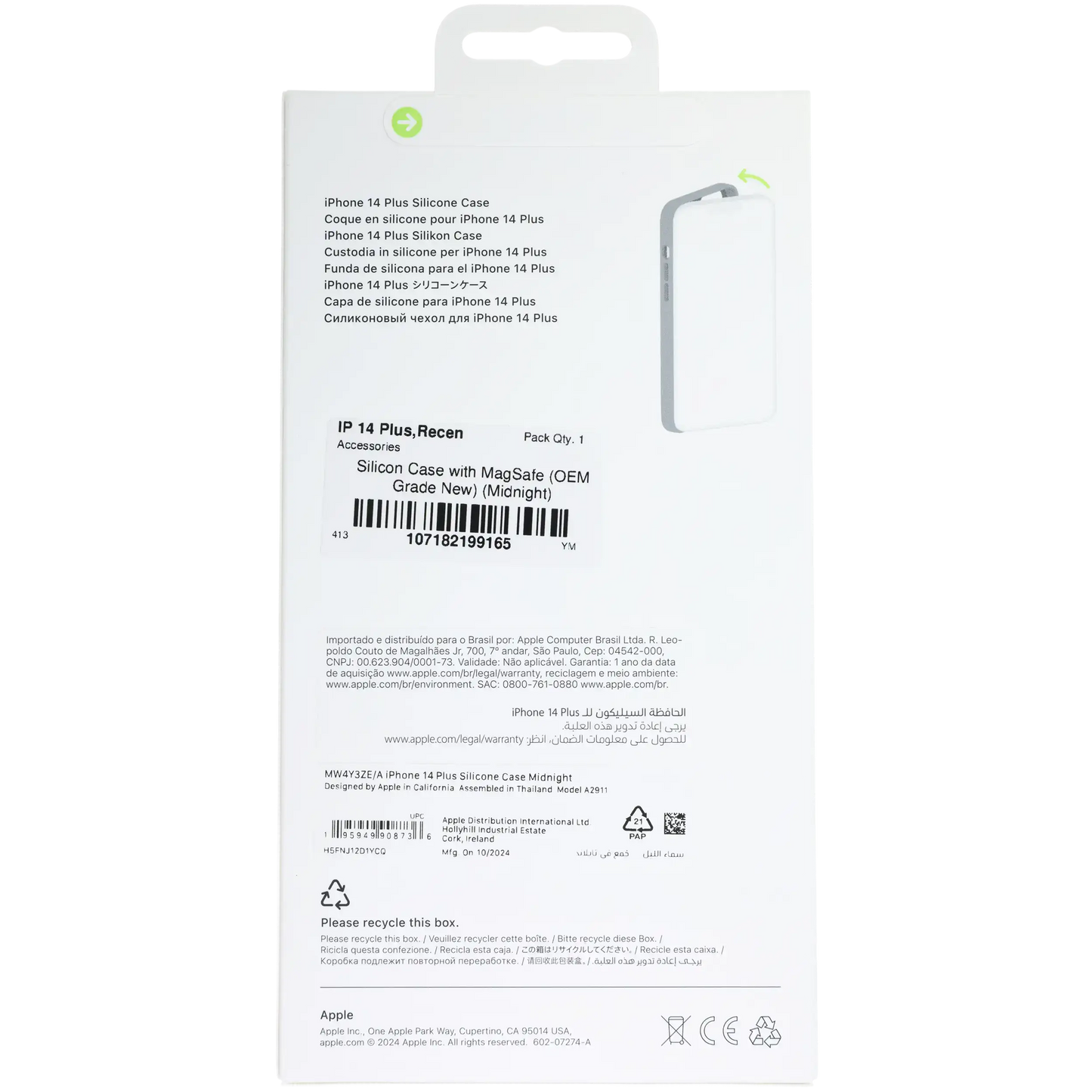 Silicon Case with MagSafe For iPhone 14 Plus (OEM Grade New) (Midnight)