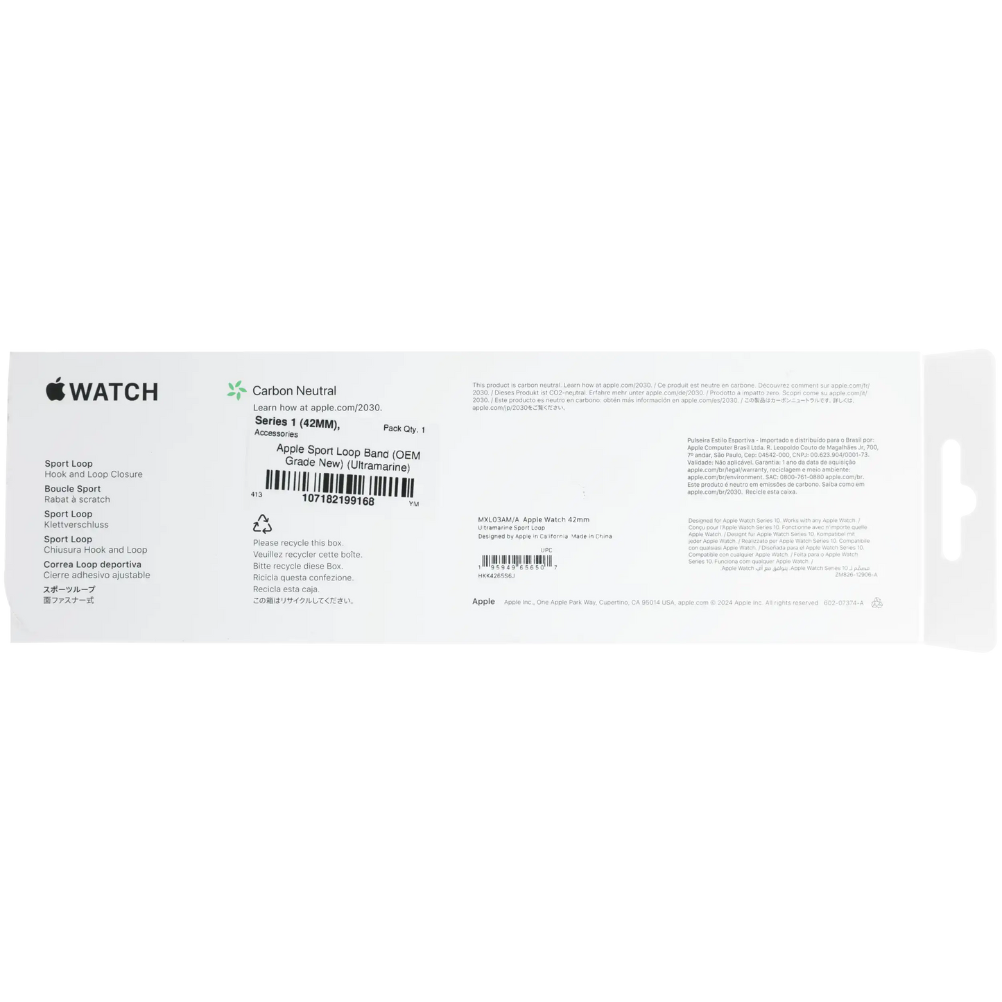 Apple Sport Loop Band For Apple Watch 42MM (OEM Brand New, Retail Packaging) (Ultramarine)