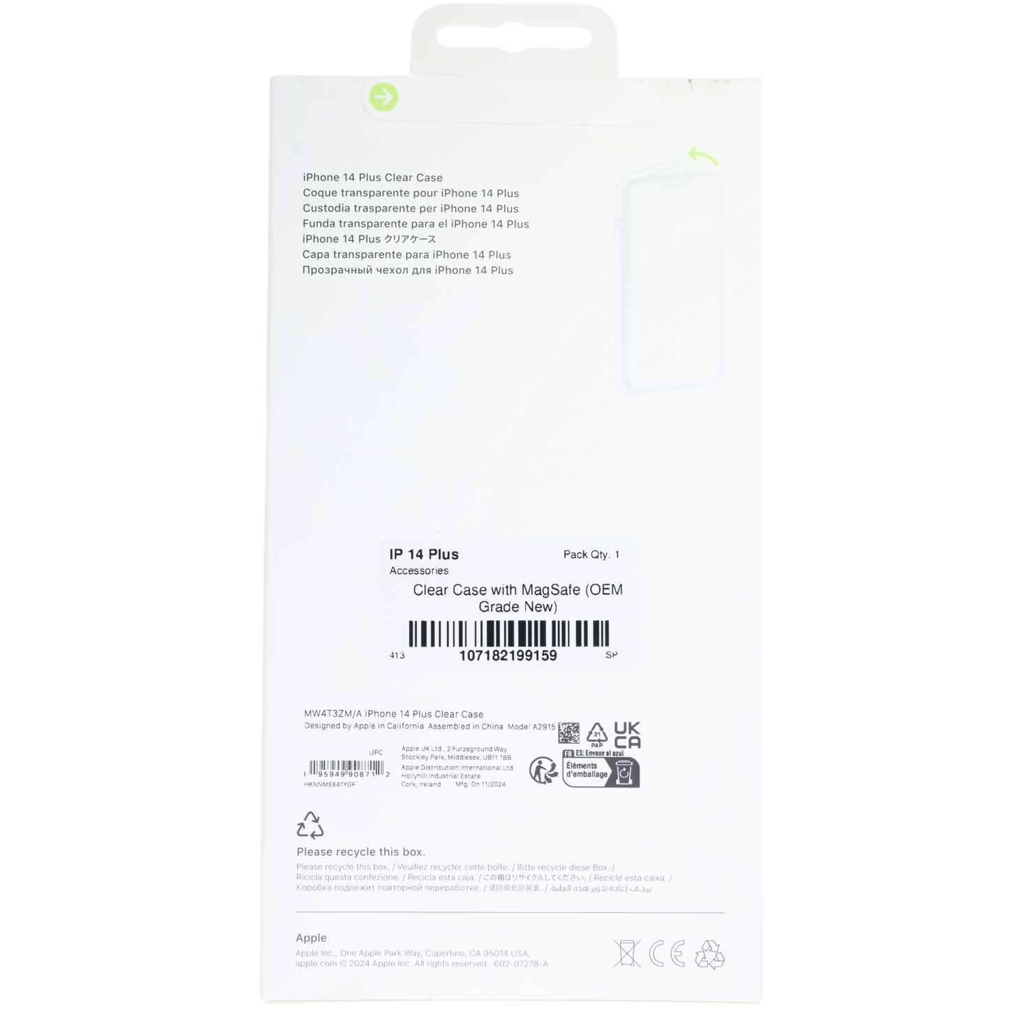 Clear Case with MagSafe For iPhone 14 Plus (OEM Grade New)
