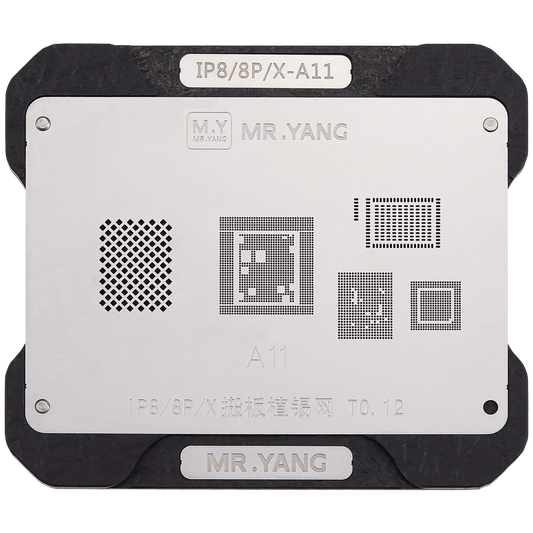 M.Y Board Transfer Reballing Stencil (A11) & Middle Layer Frame Reballing Platform For iPhone 8 / 8 Plus / X (M.Y)