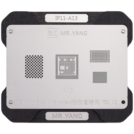 M.Y Board Transfer Reballing Stencil (A13) & Middle Layer Frame Reballing Platform For iPhone 11 / 11 Pro / 11 Pro Max (M.Y)