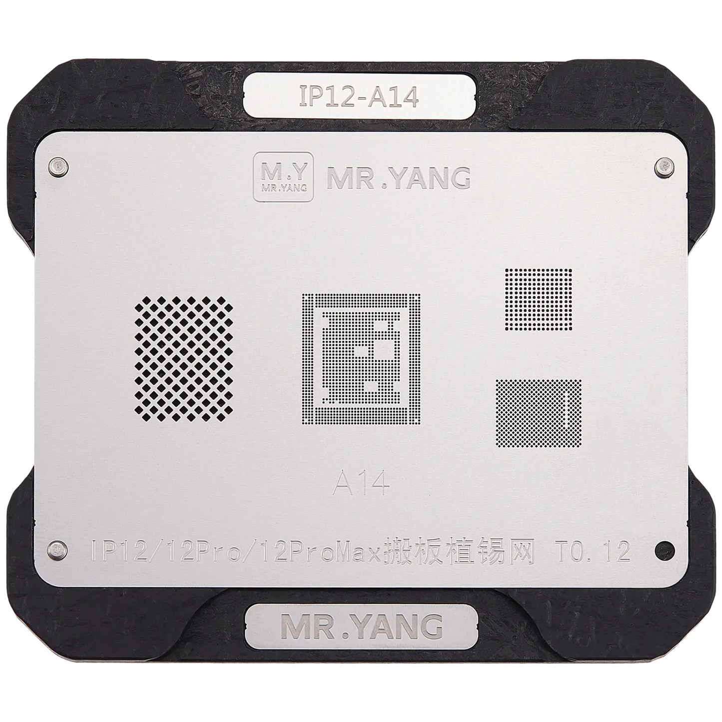 M.Y Board Transfer Reballing Stencil (A14) & Middle Layer Frame Reballing Platform For iPhone 12 / 12 Pro / 12 Pro Max (M.Y)