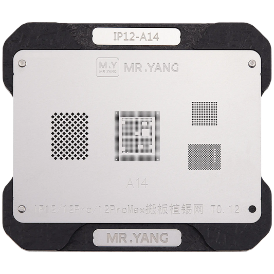 M.Y Board Transfer Reballing Stencil (A14) & Middle Layer Frame Reballing Platform For iPhone 12 / 12 Pro / 12 Pro Max (M.Y)