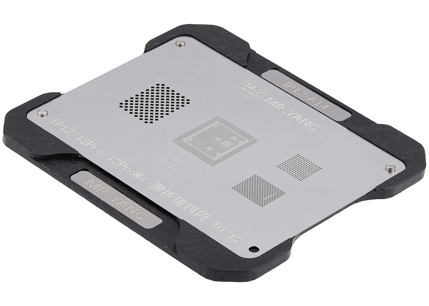 M.Y Board Transfer Reballing Stencil (A14) & Middle Layer Frame Reballing Platform For iPhone 12 / 12 Pro / 12 Pro Max (M.Y)