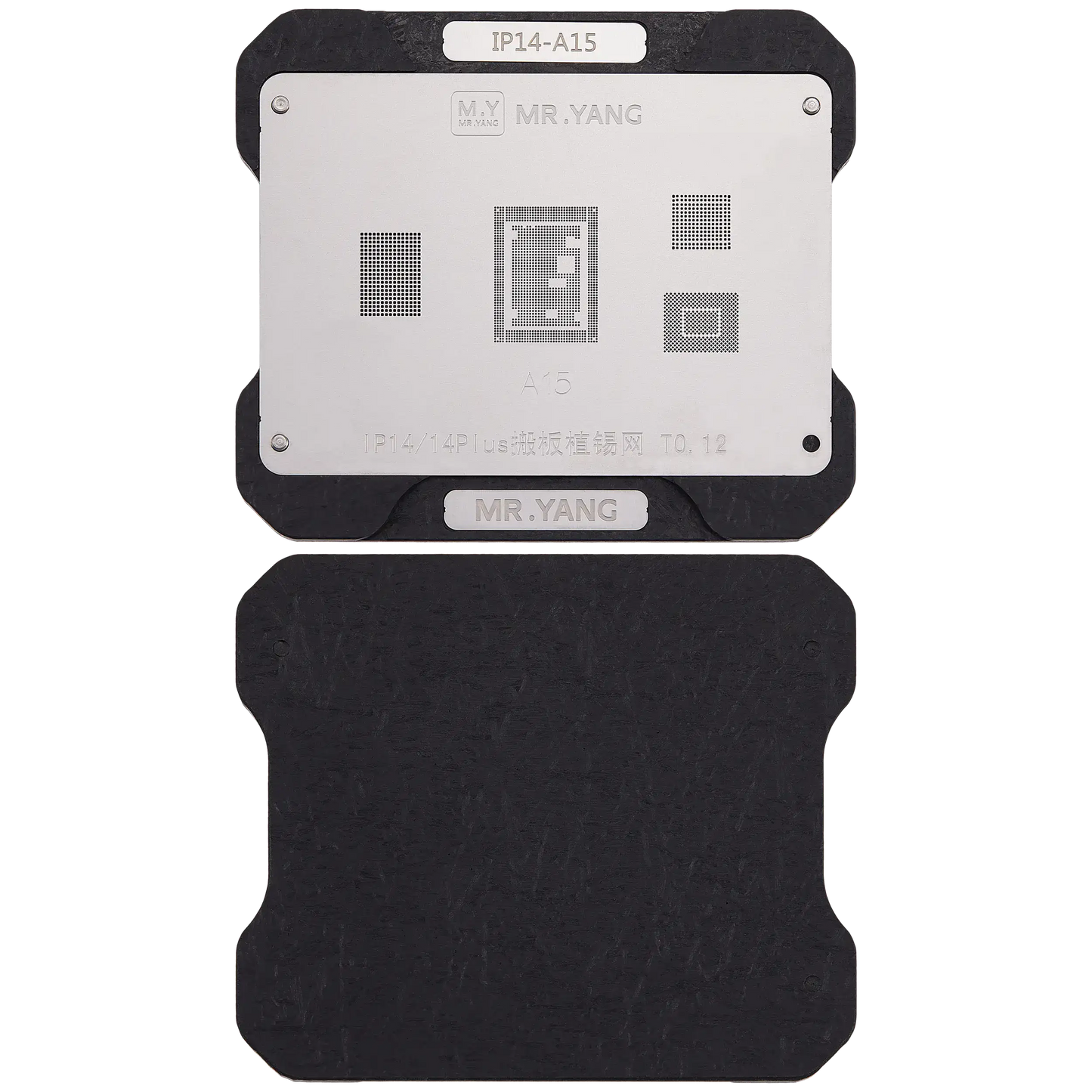 M.Y Board Transfer Reballing Stencil (A15) & Middle Layer Frame Reballing Platform For iPhone 14 / 14 Plus (M.Y)