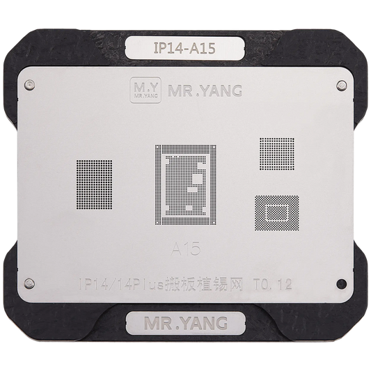 M.Y Board Transfer Reballing Stencil (A15) & Middle Layer Frame Reballing Platform For iPhone 14 / 14 Plus (M.Y)