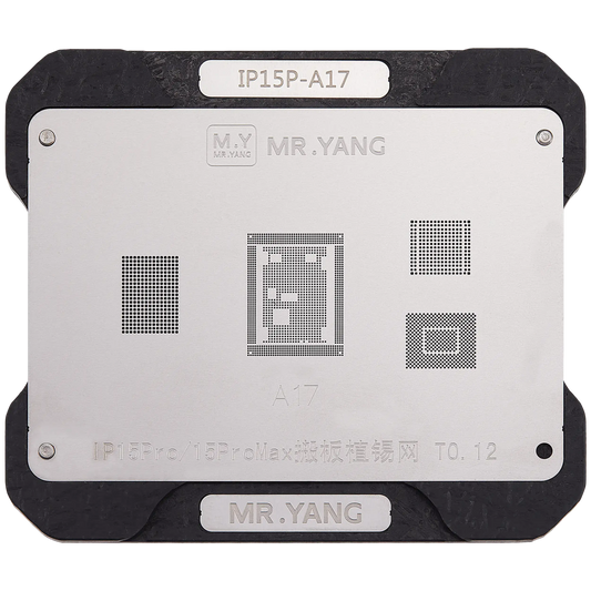 M.Y Board Transfer Reballing Stencil (A17) & Middle Layer Frame Reballing Platform For iPhone 15 Pro / 15 Pro Max (M.Y)