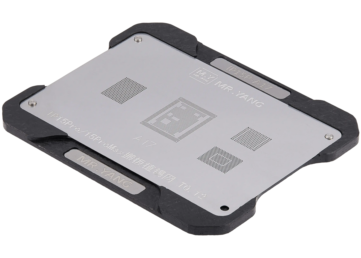 M.Y Board Transfer Reballing Stencil (A17) & Middle Layer Frame Reballing Platform For iPhone 15 Pro / 15 Pro Max (M.Y)