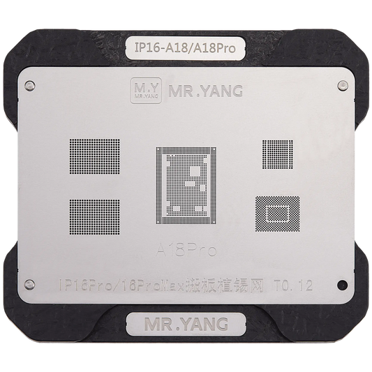 M.Y Board Transfer Reballing Stencil (A18 / A18 pro) & Middle Layer Frame Reballing Platform For iPhone 16 series (M.Y)
