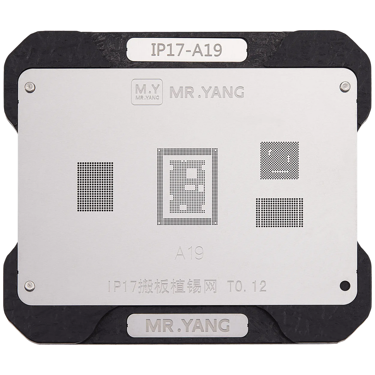 M.Y Board Transfer Reballing Stencil (A19) & Middle Layer Frame Reballing Platform For iPhone 17 Series (M.Y)