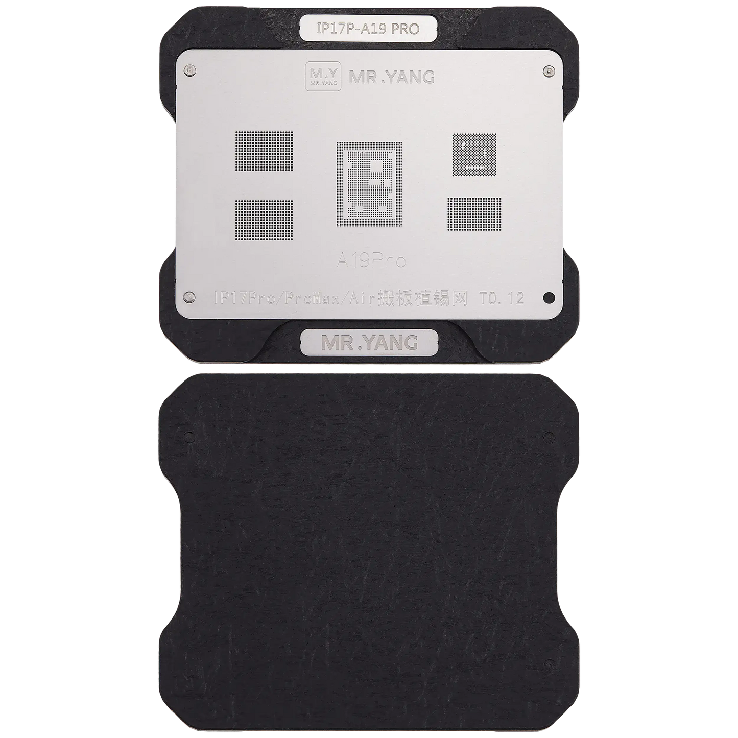 M.Y Board Transfer Reballing Stencil (A19 Pro) & Middle Layer Frame Reballing Platform For iPhone 17 Pro / 17 Pro Max /17 Air (M.Y)