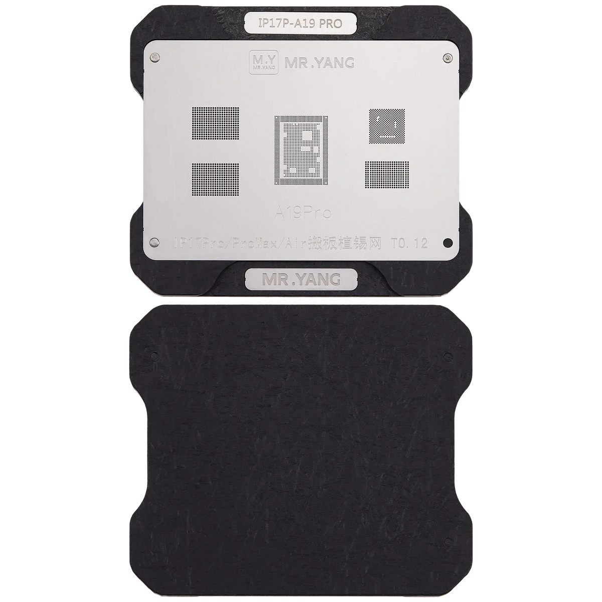 M.Y Board Transfer Reballing Stencil (A19 Pro) & Middle Layer Frame Reballing Platform For iPhone 17 Pro / 17 Pro Max /17 Air (M.Y)