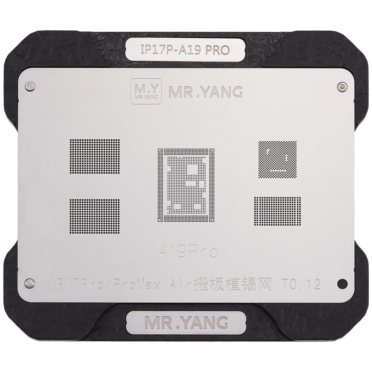 M.Y Board Transfer Reballing Stencil (A19 Pro) & Middle Layer Frame Reballing Platform For iPhone 17 Pro / 17 Pro Max /17 Air (M.Y)