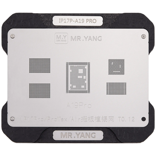 M.Y Board Transfer Reballing Stencil (A19 Pro) & Middle Layer Frame Reballing Platform For iPhone 17 Pro / 17 Pro Max /17 Air (M.Y)