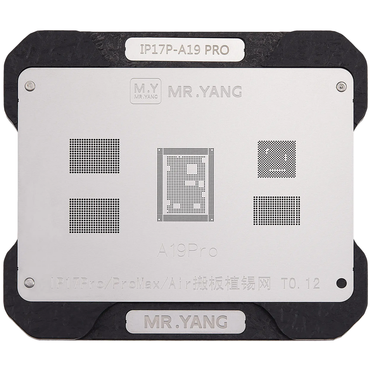 M.Y Board Transfer Reballing Stencil (A19 Pro) & Middle Layer Frame Reballing Platform For iPhone 17 Pro / 17 Pro Max /17 Air (M.Y)