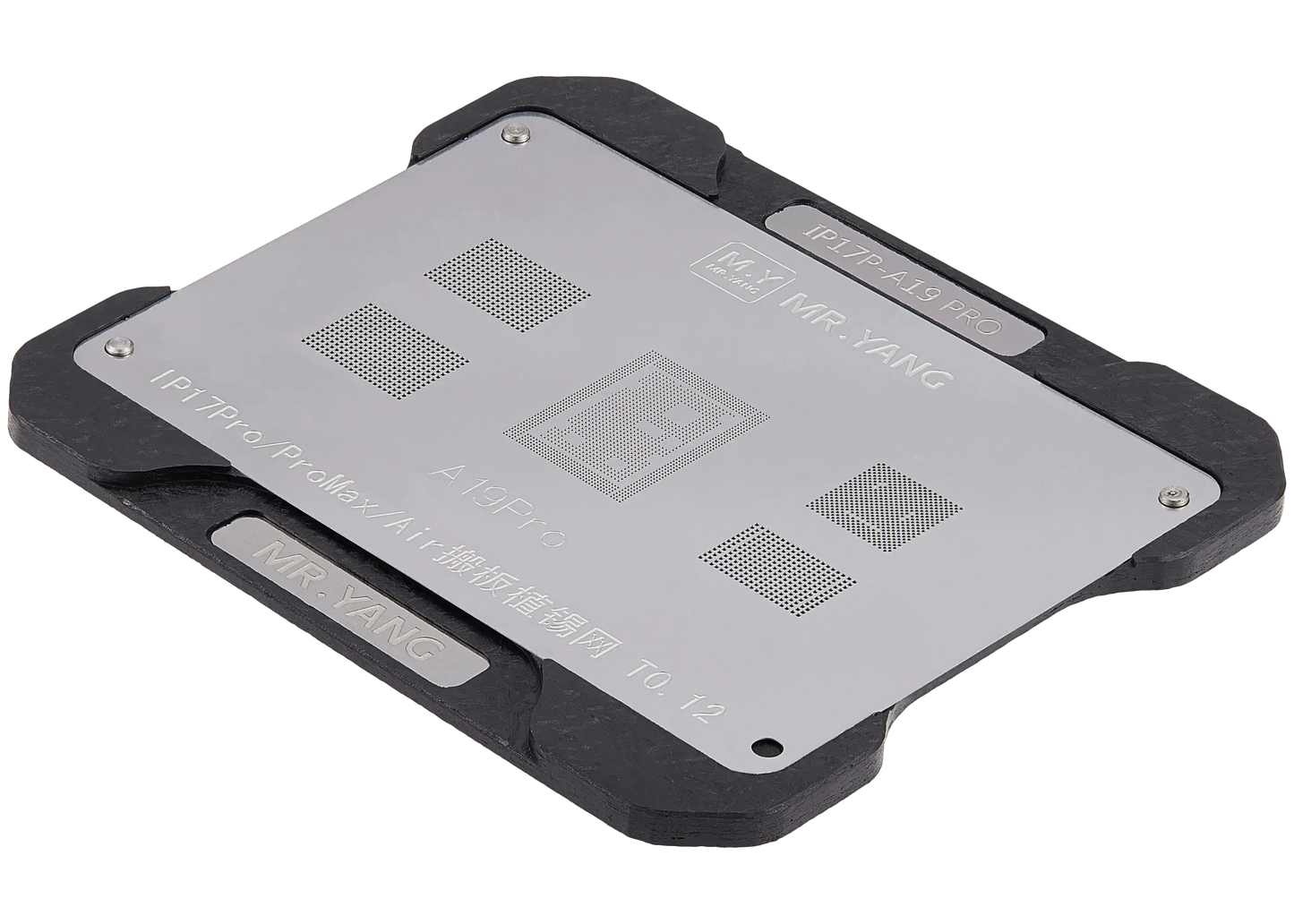 M.Y Board Transfer Reballing Stencil (A19 Pro) & Middle Layer Frame Reballing Platform For iPhone 17 Pro / 17 Pro Max /17 Air (M.Y)