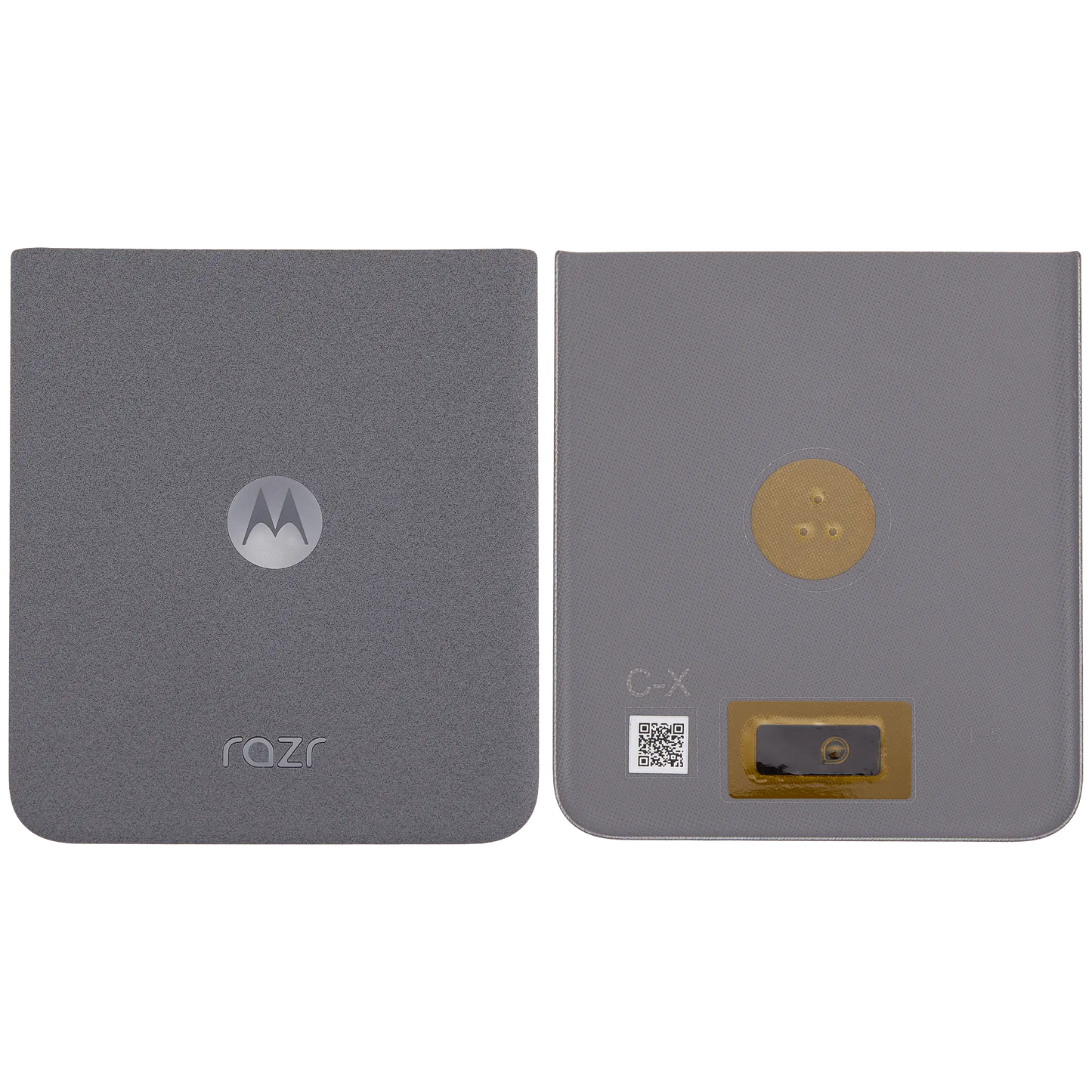 Back Cover Glass For Motorola Razr / Razr 50 (XT2453 / 2024) (Premium) (Koala Grey) - Motorola replacement part image 6