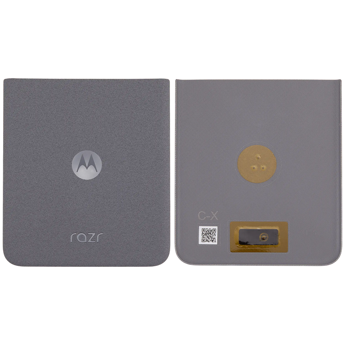 Back Cover Glass For Motorola Razr / Razr 50 (XT2453 / 2024) (Premium) (Koala Grey) - Motorola replacement part image 6