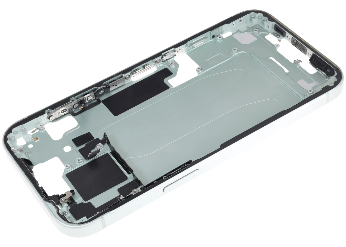 Mid-Frame Housing W/ Small Parts For iPhone 15 (EU / Global Version) (Used OEM Pull: Grade C) (Green)