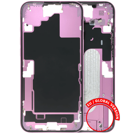 Mid-Frame Housing W/ Small Parts For iPhone 16 Plus (US Version) (Used OEM Pull: Grade B) (Pink)