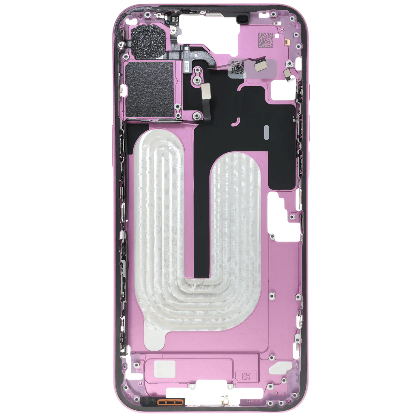 Mid-Frame Housing W/ Small Parts For iPhone 16 Plus (US Version) (Used OEM Pull: Grade B) (Pink)