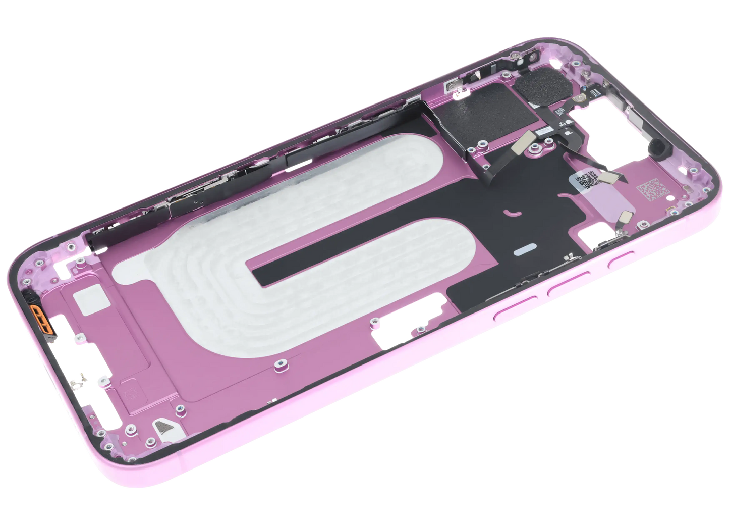 Mid-Frame Housing W/ Small Parts For iPhone 16 Plus (US Version) (Used OEM Pull: Grade B) (Pink)