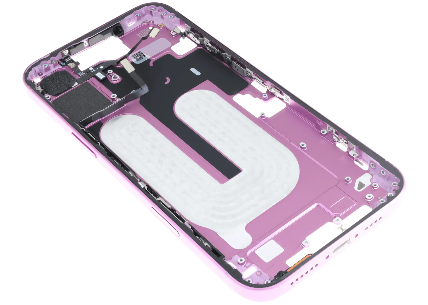 Mid-Frame Housing W/ Small Parts For iPhone 16 Plus (US Version) (Used OEM Pull: Grade B) (Pink)