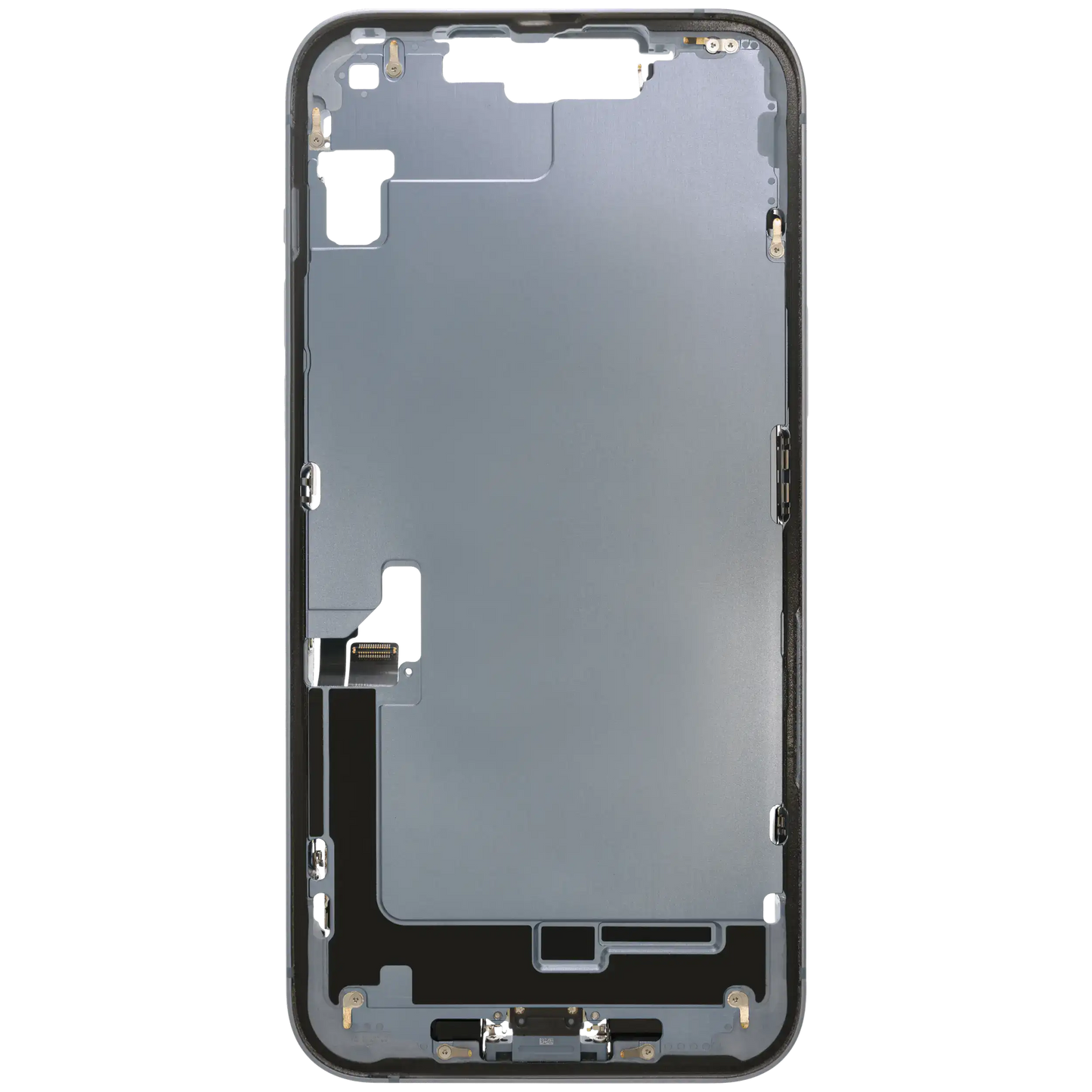 Mid-Frame Housing W/ Charging Port Flex & Small Parts For iPhone 14 Plus (EU / Global Version) (Used OEM Pull: Grade A) (Blue)