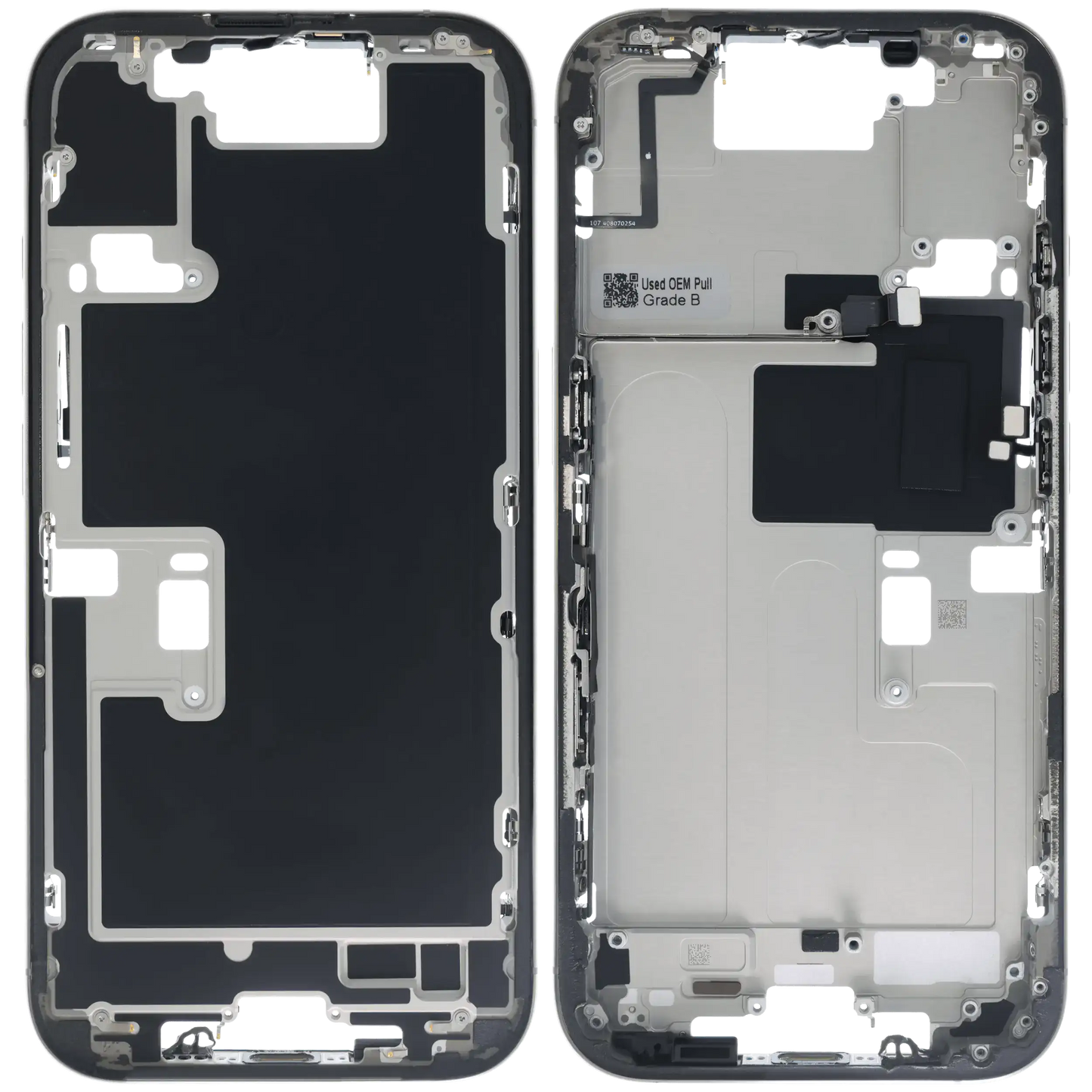 Mid-Frame Housing W/ Small Parts For iPhone 16 Pro (US Version) (Used OEM Pull: Grade B) (Natural Titanium)