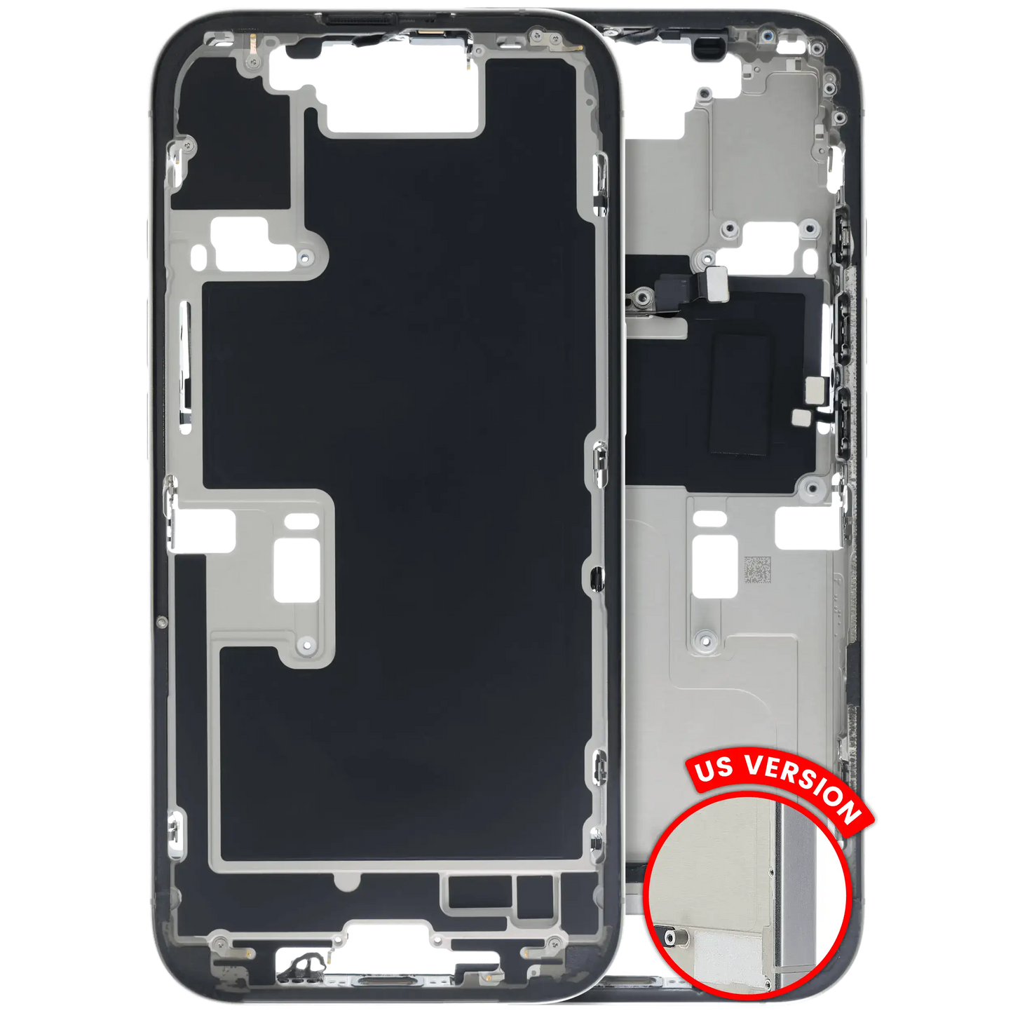 Mid-Frame Housing W/ Small Parts For iPhone 16 Pro (US Version) (Used OEM Pull: Grade B) (Natural Titanium)