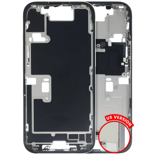 Mid-Frame Housing W/ Small Parts For iPhone 16 Pro (US Version) (Used OEM Pull: Grade B) (Natural Titanium) — product photo 1