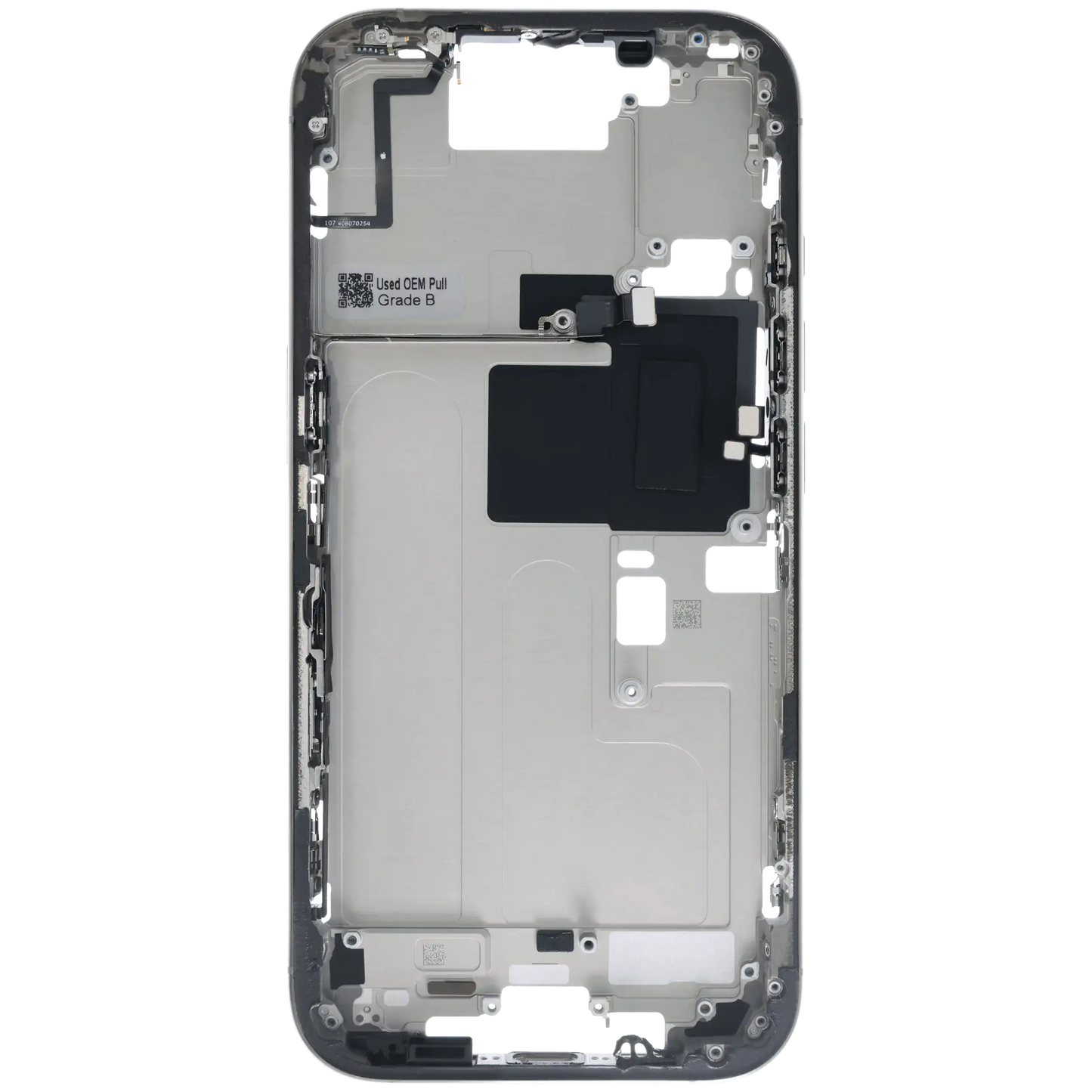 Mid-Frame Housing W/ Small Parts For iPhone 16 Pro (US Version) (Used OEM Pull: Grade A) (Natural Titanium)