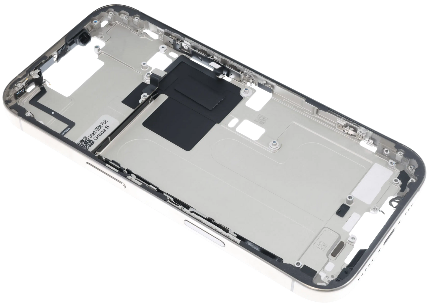 Mid-Frame Housing W/ Small Parts For iPhone 16 Pro (US Version) (Used OEM Pull: Grade A) (Natural Titanium)