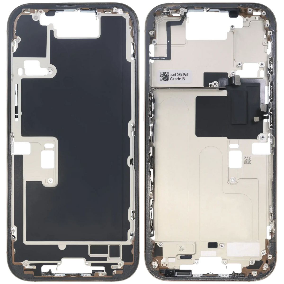Mid-Frame Housing W/ Small Parts For iPhone 16 Pro (US Version) (Used OEM Pull: Grade B) (Desert Titanium) — product photo 6