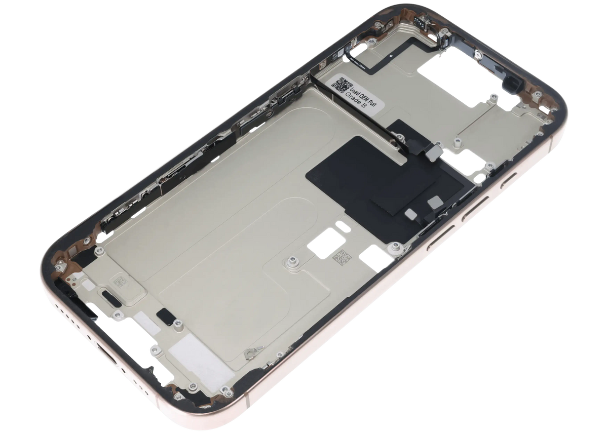 Mid-Frame Housing W/ Small Parts For iPhone 16 Pro (US Version) (Used OEM Pull: Grade B) (Desert Titanium) — product photo 4
