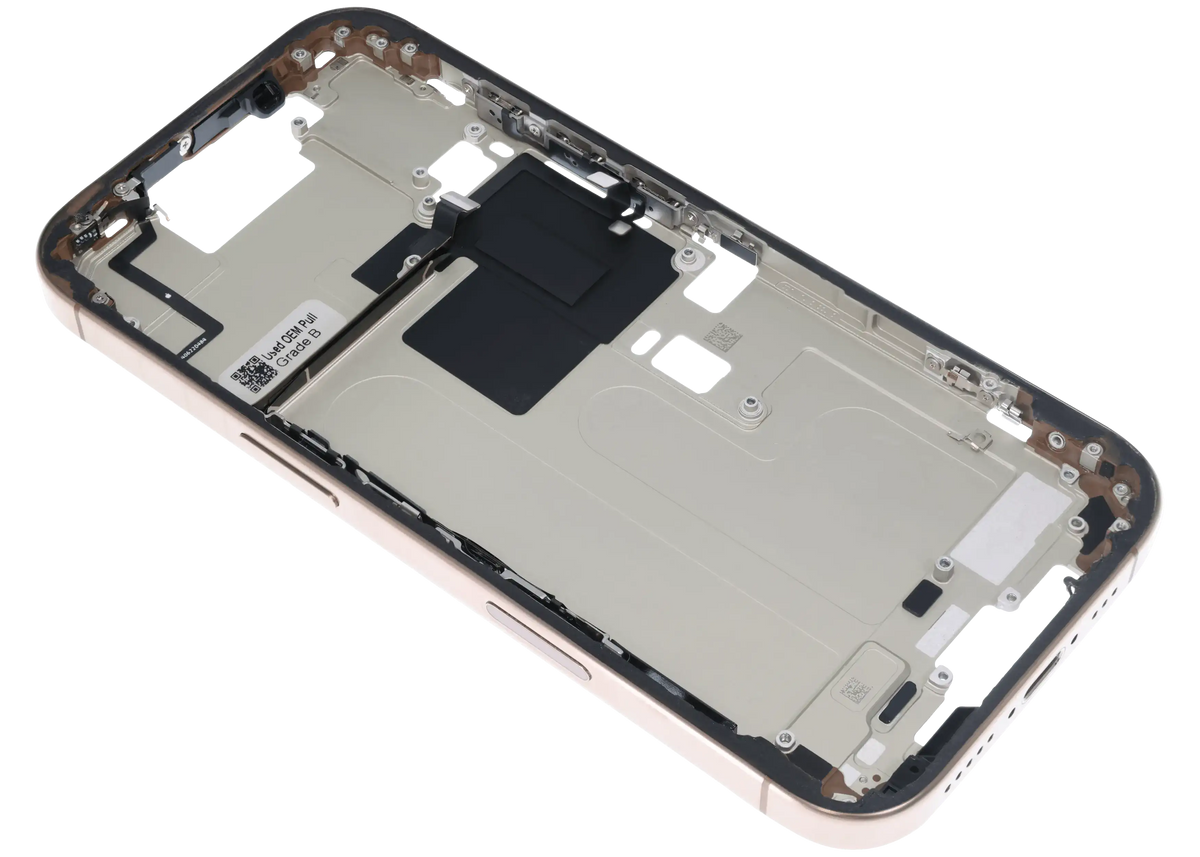 Mid-Frame Housing W/ Small Parts For iPhone 16 Pro (US Version) (Used OEM Pull: Grade B) (Desert Titanium) — product photo 5