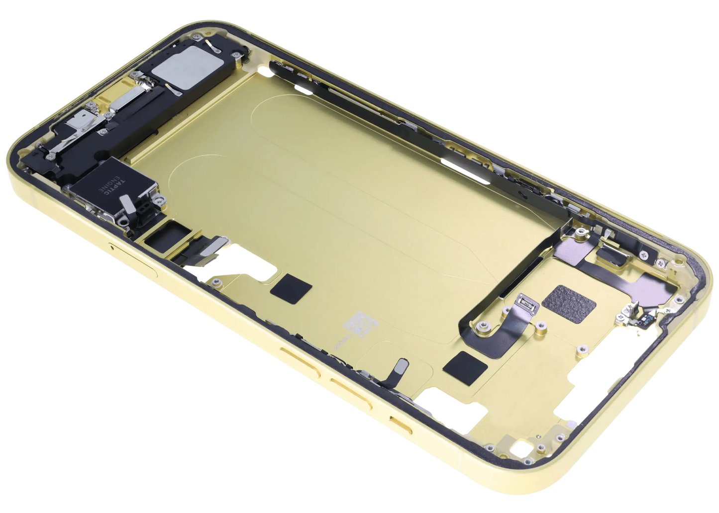 Mid-Frame Housing W/ Charging Port Flex & Small Parts For iPhone 14 Plus (EU / Global Version) (Used OEM Pull: Grade A) (Yellow)
