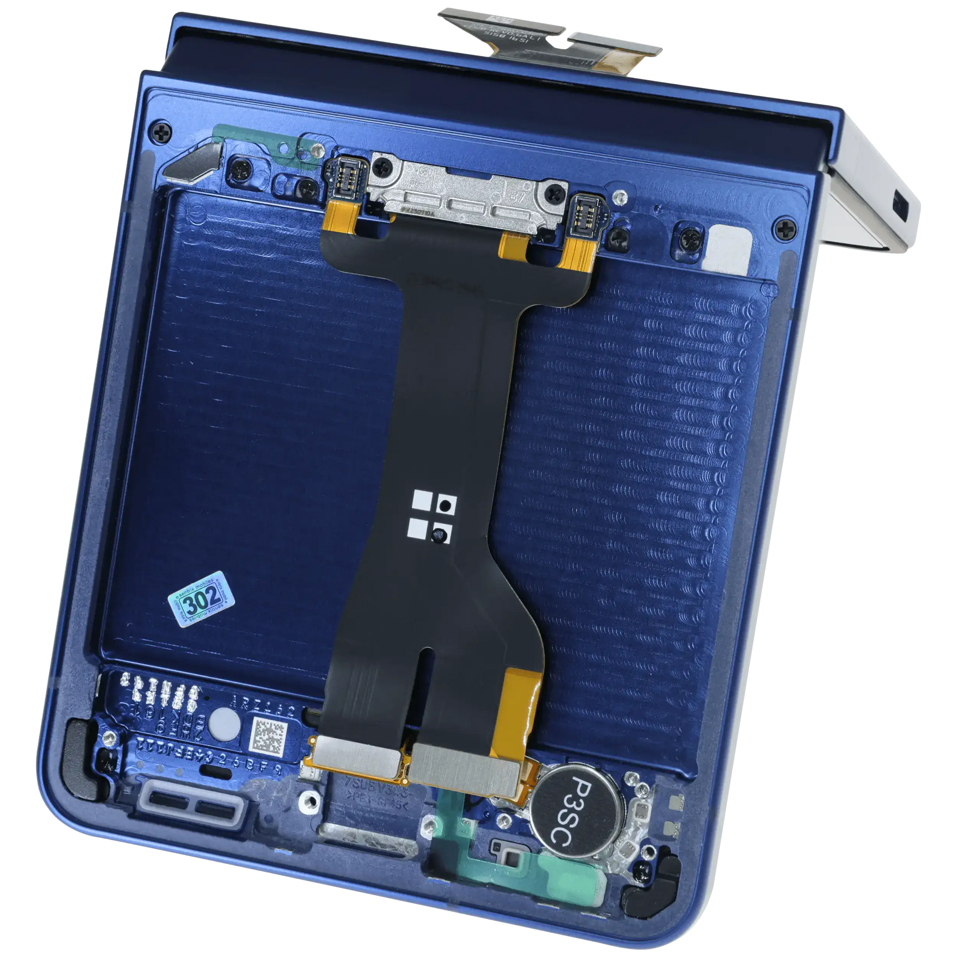 Inner OLED Assembly With Frame For Samsung Galaxy Z Flip 7 5G (US & International) (Service Pack) (Blue Shadow) - Replacement iPhone Parts
