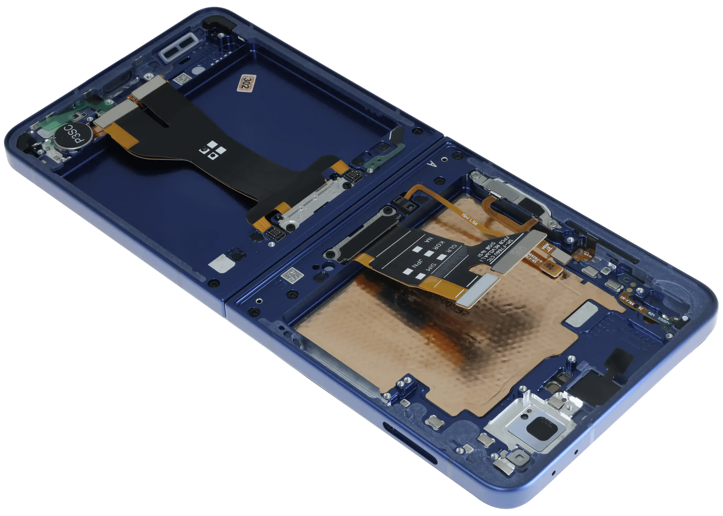 Inner OLED Assembly With Frame For Samsung Galaxy Z Flip 7 5G (US & International) (Service Pack) (Blue Shadow) - Replacement iPhone Parts