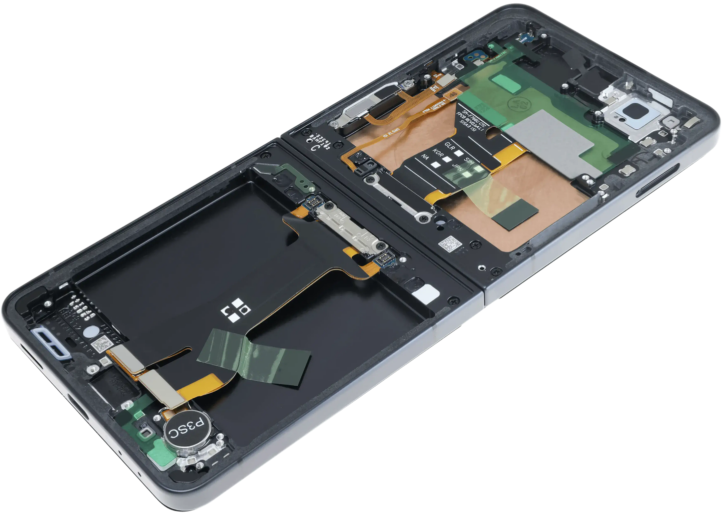 Inner OLED Assembly With Frame For Samsung Galaxy Z Flip 7 5G (US & International) (Service Pack) (Jet Black) - Replacement iPhone Parts