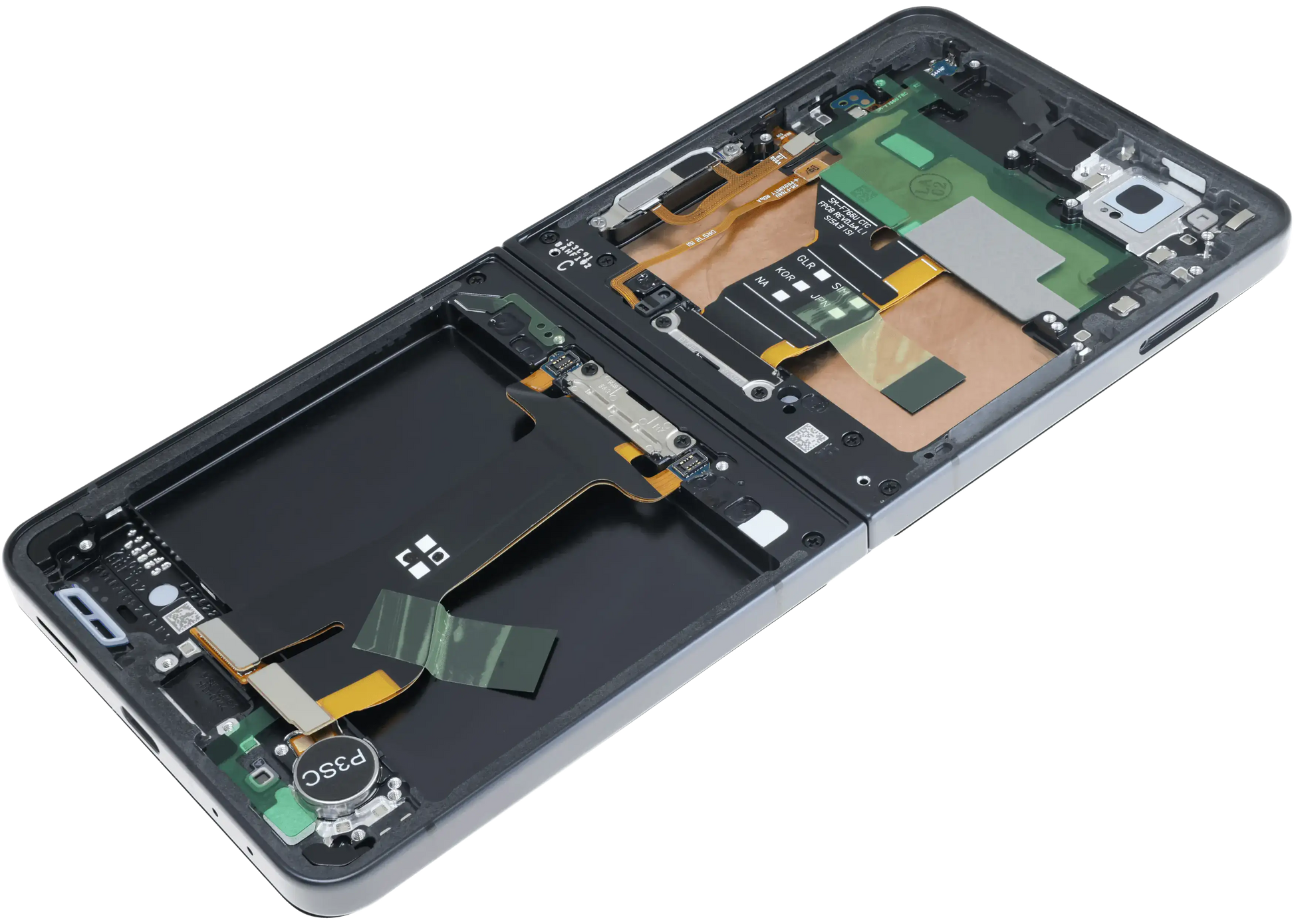 Inner OLED Assembly With Frame For Samsung Galaxy Z Flip 7 5G (US & International) (Service Pack) (Jet Black) - Replacement iPhone Parts