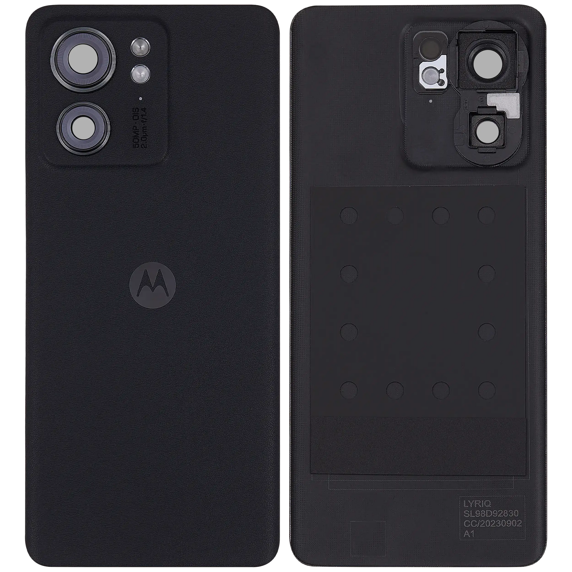 Back Cover Glass For Motorola Edge 40 (XT2303-2 / 2023) (Premium) (Eclipse Black) | SKU 107182129080 | image 6
