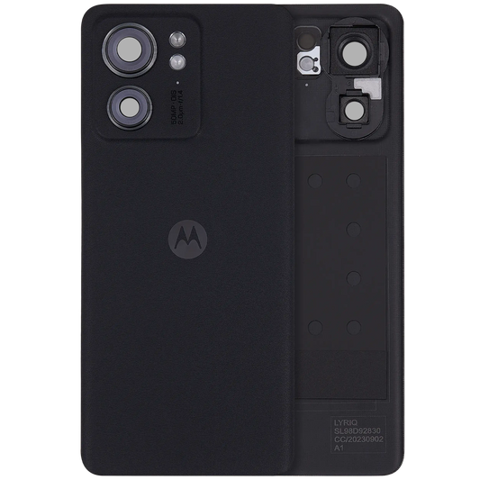 Back Cover Glass For Motorola Edge 40 (XT2303-2 / 2023) (Premium) (Eclipse Black) | SKU 107182129080 | image 1