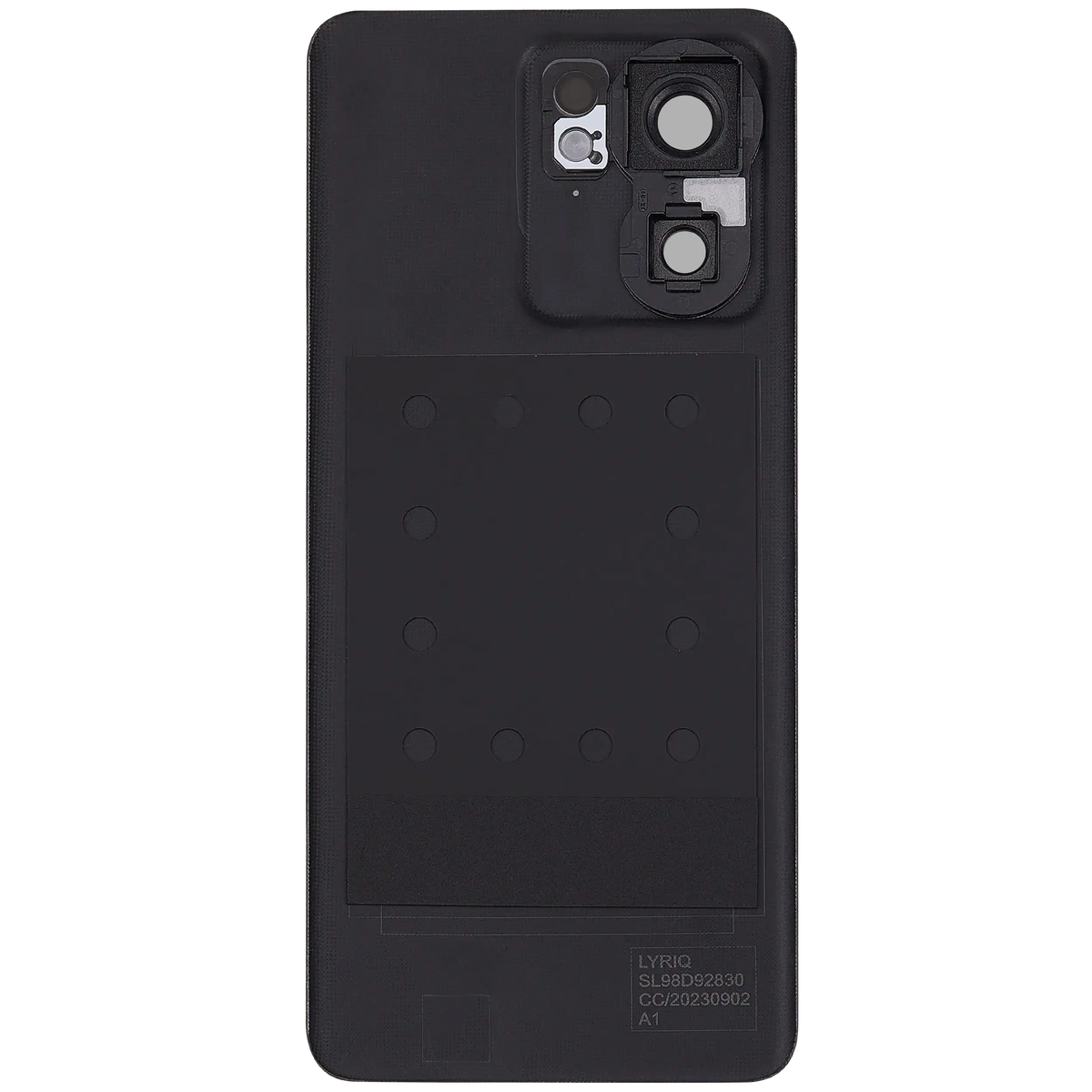 Back Cover Glass For Motorola Edge 40 (XT2303-2 / 2023) (Premium) (Eclipse Black) | SKU 107182129080 | image 3